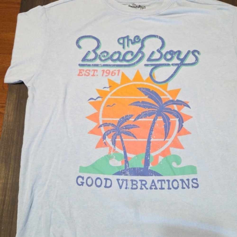 Freeze Light Blue Beach Boys Graphic Tee